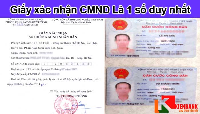 Khi làm thủ tục đổi từ CMND sang thẻ căn cước thì công dân cần phải kèm giấy xác nhận 2 số CMND là 1 để thuận tiện công việc