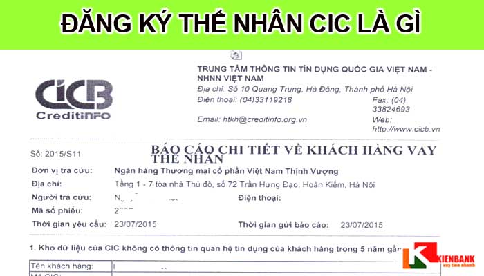 Đăng ký thể nhân cic là gì